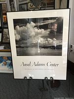 Front view of framed Ansel Adams Center poster