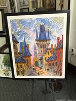 Front view of framed Krasnyanski lithograph