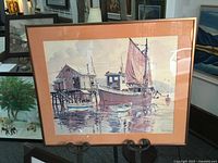 Front view of framed print showing full artwork, frame and mat