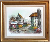 Full framed painting showing composition and frame