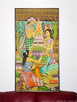 Full view of Ketut Rudi oil painting on stretcher