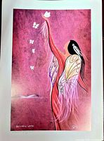 Full view of lithograph showing image, border, colours and subject