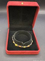 Bracelet in open red velvet box