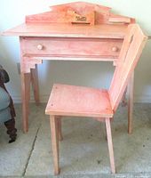 Desk and chair set full view