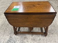 Table with leaves down showing overall form