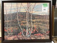 Full view of framed print showing landscape and signature