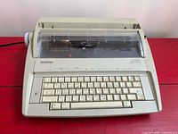 Top view of entire Brother GX-6750 typewriter showing keyboard and carriage