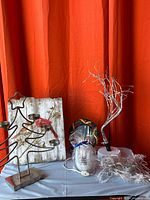 Group shot of all decor pieces on table