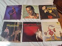 All six record jackets front view