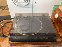 Closed view of Pioneer PL-600 showing full unit with cables