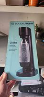 Front of retail box showing SodaStream Gaia model