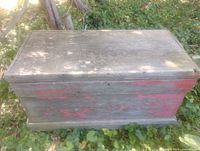 Full view of closed trunk outdoors