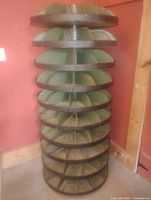 Full view of the spinning hardware display shelf