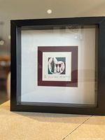 Framed print front view showing artwork, mats and frame