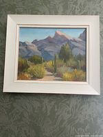Framed Arizona desert acrylic painting