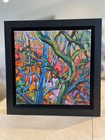 Front view of framed acrylic painting by Sandra Henry