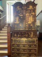 Full view showing upper cupboard and lower desk drawers