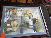 full view of framed artwork