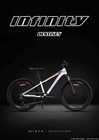 Side profile marketing image of white Infinity Destiney 24" bike