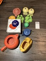 Group shot of all Fiesta pieces laid out on floor