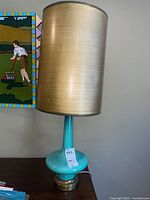 Full view of lamp with shade