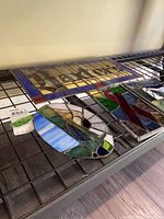 Large Baxter panel with other panels on shelf