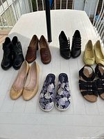 All seven pairs arranged on table