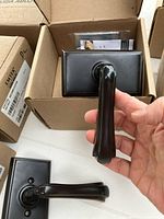 Front view of lever handle and boxed sets