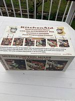 Front of sealed KitchenAid Multi-Function Mixer Attachment Pak box