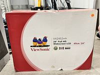 Front of retail box showing ViewSonic branding and model VX2452mh