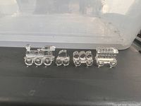 Side view of entire 4-piece crystal train