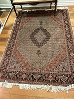 Full view of rug showing central medallion and border