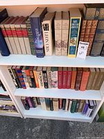 Two shelves of assorted books