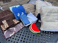 Full group of linens on table