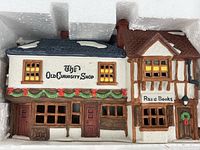 Front view of porcelain building inside Styrofoam