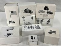 Group shot of all nine Department 56 accessory boxes