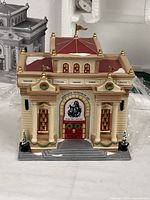 Front view of porcelain museum building showing architectural details