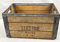 Front view showing Lucerne Seattle stencil and metal bracing
