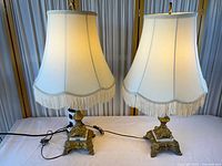 Both lamps illuminated showing complete set