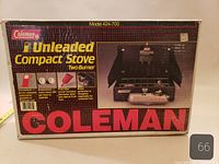 Retail box front showing model, fuel type, burner count and brand