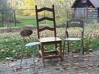 Group shot of three chairs outdoors
