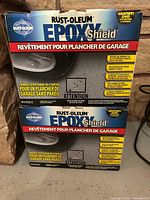 Front view of both Rust-Oleum EpoxyShield kits stacked