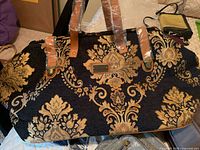 JM New York tapestry overnight bag full view