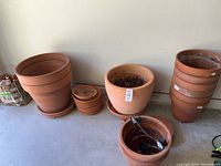 Overview of pots, saucers and nested stacks