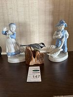 front view of all three figurines