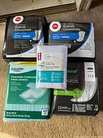 All five sealed packages displayed