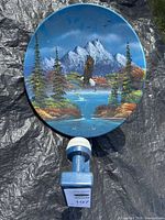 Full view of 18-inch painted satellite dish with LNB attached