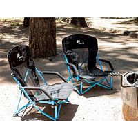 Two Denali Outdoors Low Rider chairs assembled outdoors