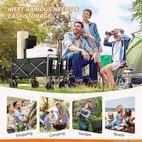 Marketing image showing assembled wagon in outdoor use