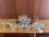 Group shot of all glassware on shelf